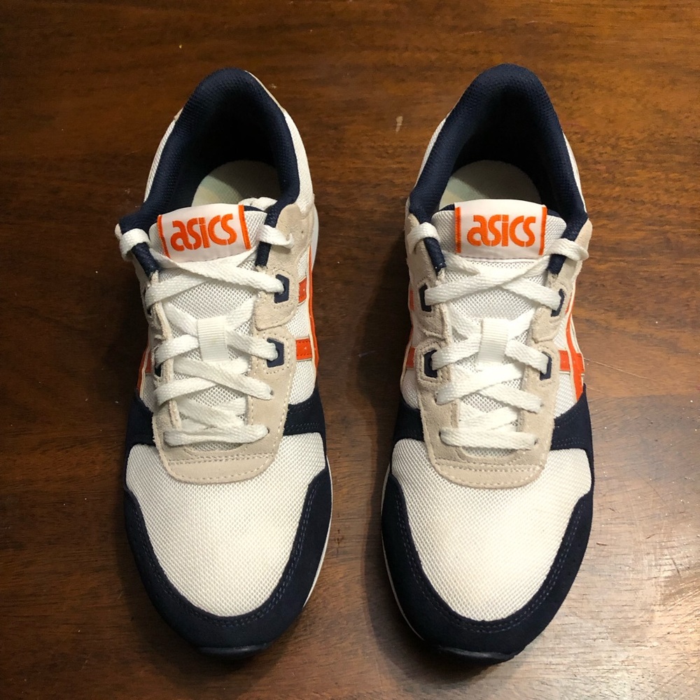 Men’s Asics Gel Lyte Classic Size 8.5, Navy, White & Orange - Picture 6 of 9